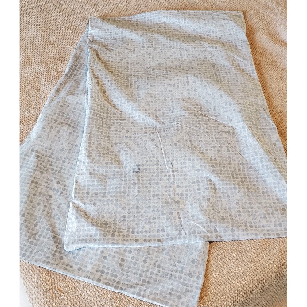 2 Barbara Barry Pillow Shams (Standard/Queen) Pale‎ Blue-Gray & White Abstract
